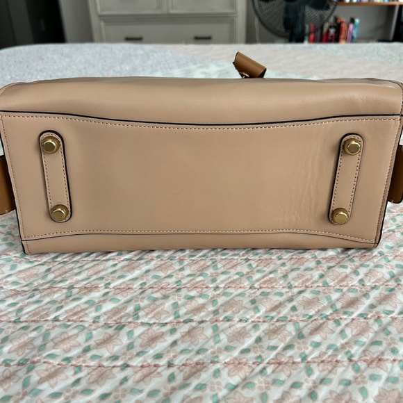 EUC Coach Rogue 31 Colorblock Beechwood Chalk Burgandy Brass HW “C”Chain RARE 👜 - Picture 10 of 16